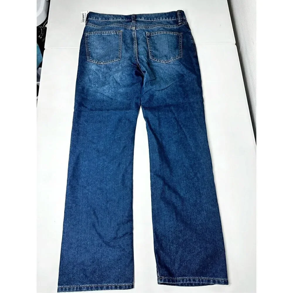 NWT Old Navy Boys Jeans Size 14 Regular Mid Rise Straight Classic Denim Blue
